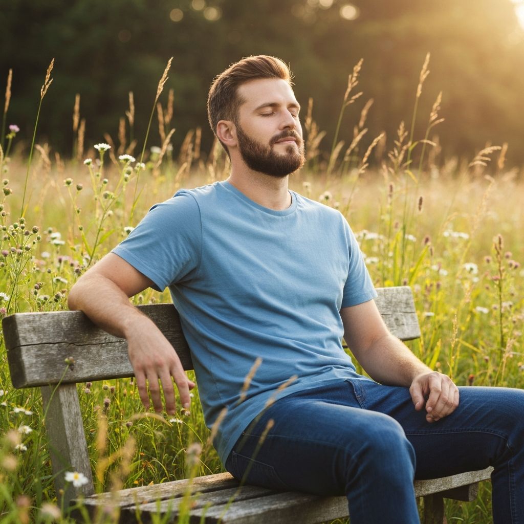 Relaxed outdoor moment